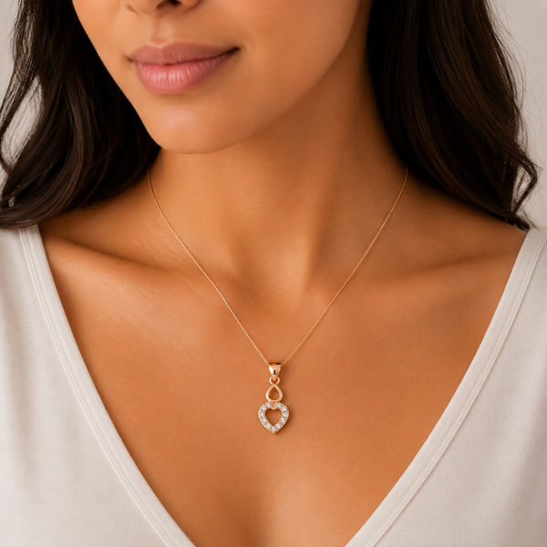 The Double Heart Drop Pendant